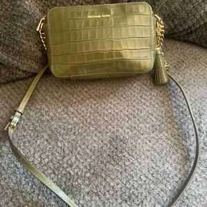 Michael Kors tassel charm bag in green